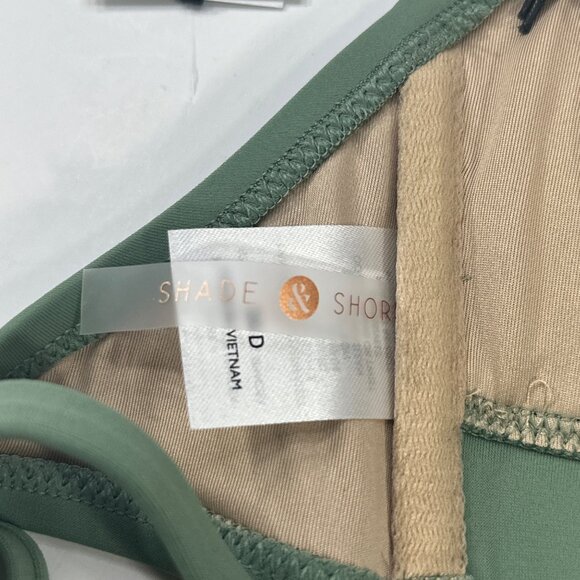 Shade And Shore Women's Size 34D Swim Top Bikini Criss Cross Straps Green New - Picture 5 of 13